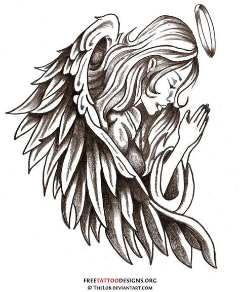 angel tattoo black and white|angel back tattoos for women.